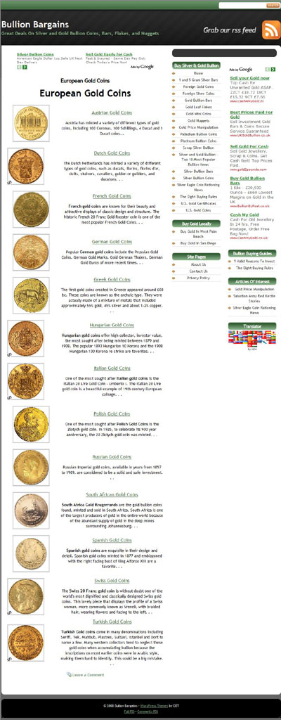 Bullion Bargains's European Gold Coins Page